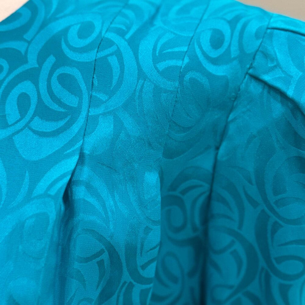 Vintage Papell Petites 100% Silk Dress β Size 6P - Picture 3 of 9